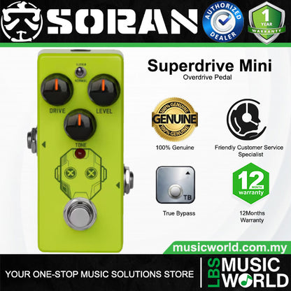 Soran Super Drive Dual Mode Overdrive Mini Guitar Effect Pedal (JOD-01)