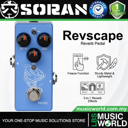SORAN Revscape Reverb Mini Pedal 3 In 1 with Freeze Function (JRV-01)