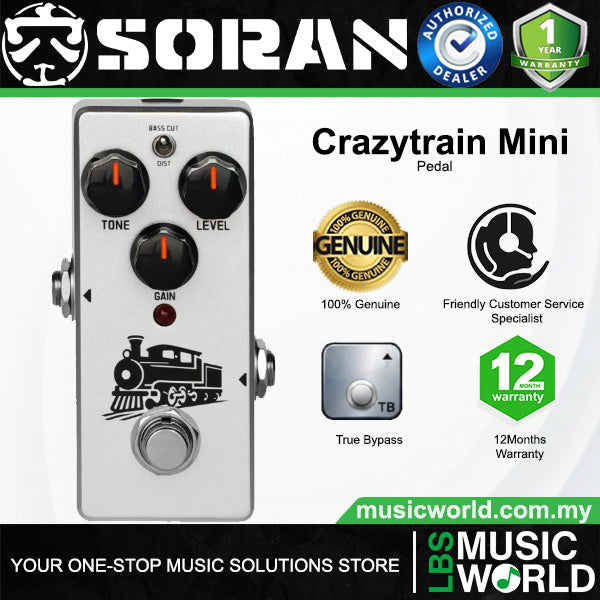 SORAN Crazytrain Mini Distortion Guitar Effect Pedal Foot Switch Processor (JDS-01)