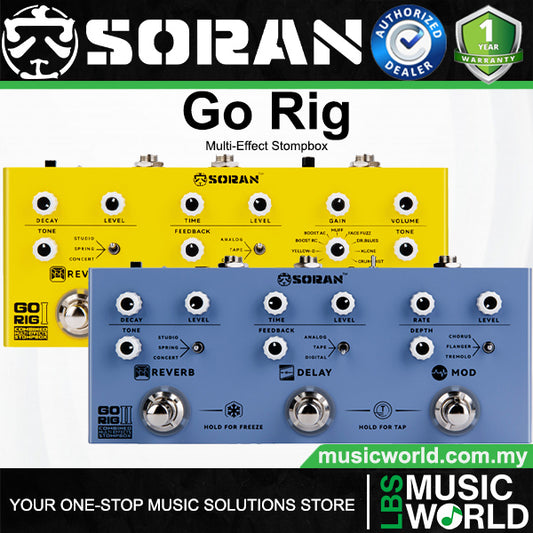 SORAN Go Rig Compact Portable All In One Rechargeable Multi Effects Stompbox (JCMS-G3A JCMS-G3B)