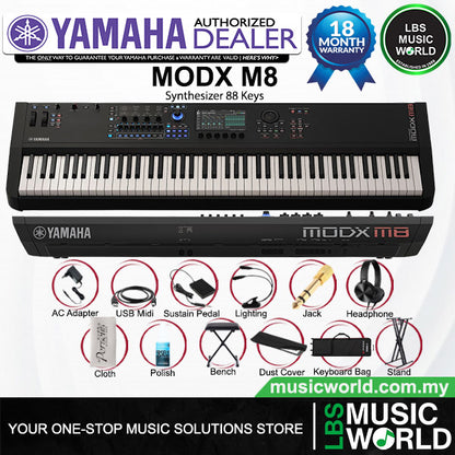 Yamaha MODX M8 88 GHS Key Synthesizer Music Workstation Keyboard (MODXM8)