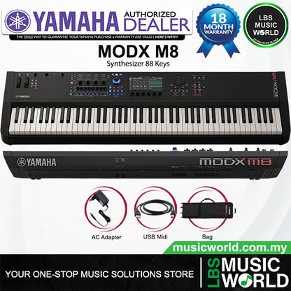Yamaha MODX M8 88 GHS Key Synthesizer Music Workstation Keyboard (MODXM8)
