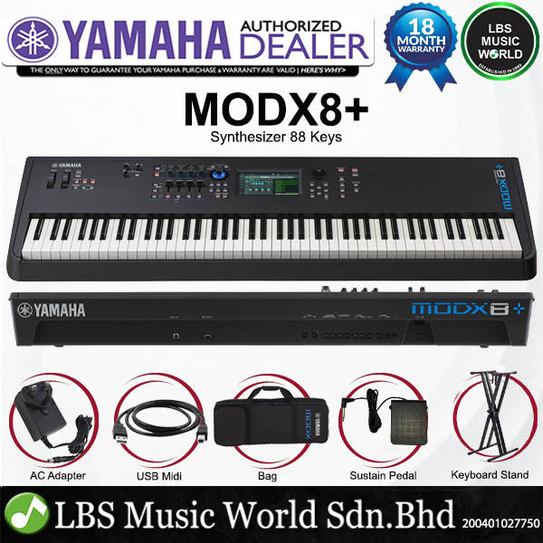 Yamaha MODX M8 88 GHS Key Synthesizer Music Workstation Keyboard With Intermediate Package (MODXM8)