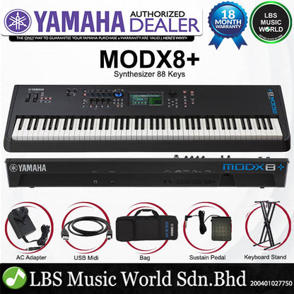 Yamaha MODX M8 88 GHS Key Synthesizer Music Workstation Keyboard With Intermediate Package (MODXM8)