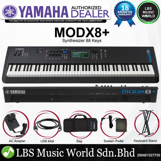Yamaha MODX M8 88 GHS Key Synthesizer Music Workstation Keyboard With Intermediate Package (MODXM8)