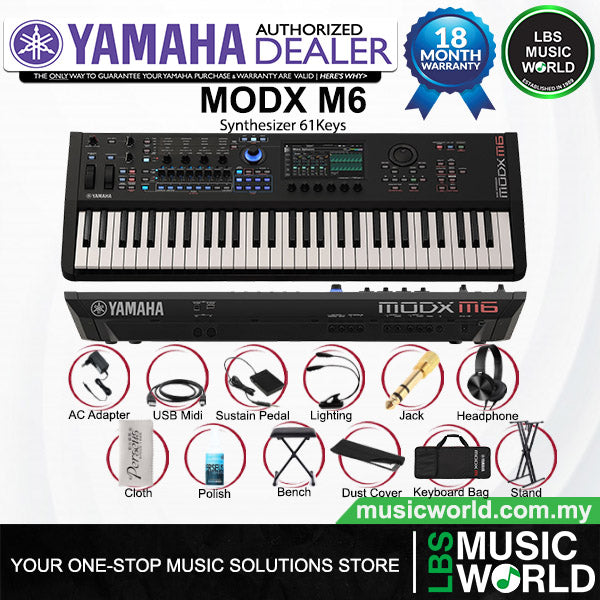 Yamaha MODX M6 61 key Performance Synthesizer Workstation Keyboard (MODXM6)
