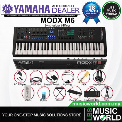 Yamaha MODX M6 61 key Performance Synthesizer Workstation Keyboard (MODXM6)