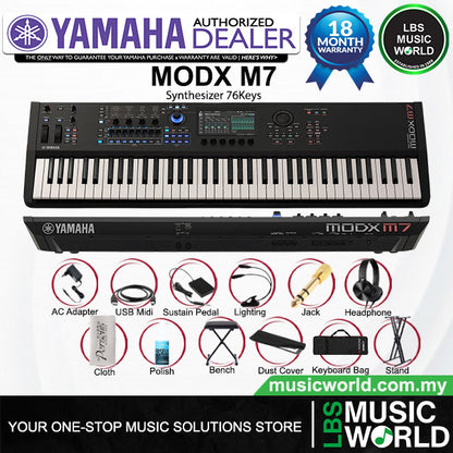 Yamaha MODX M7 76 key Performance Synthesizer Workstation Keyboard (MODXM7)