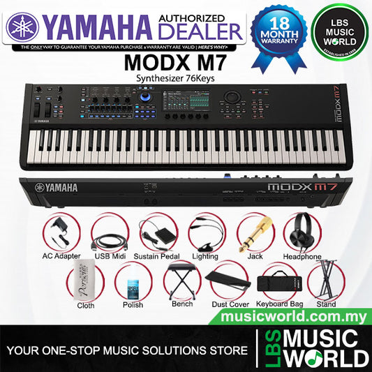 Yamaha MODX M7 76 key Performance Synthesizer Workstation Keyboard (MODXM7)