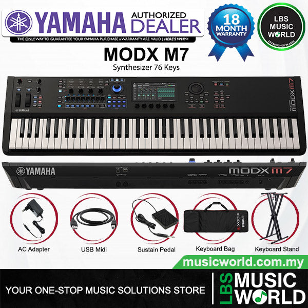 Yamaha MODX M7 76 key Performance Synthesizer Workstation Keyboard (MODXM7)
