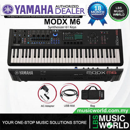 Yamaha MODX M6 61 key Performance Synthesizer Workstation Keyboard (MODXM6)