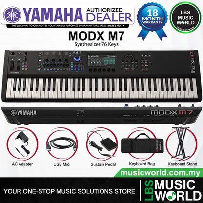 Yamaha MODX M7 76 key Performance Synthesizer Workstation Keyboard (MODXM7)