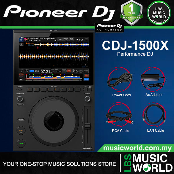 Pioneer DJ CDJ-1500X Digital DJ Media Player with High Resolution Audio and Wifi (CD1500X)