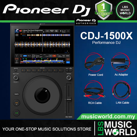 Pioneer DJ CDJ-1500X Digital DJ Media Player with High Resolution Audio and Wifi (CD1500X)