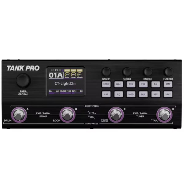 M-VAVE Tank Pro Portable Multi Effect Pedal with Built In Battery and Bluetooth