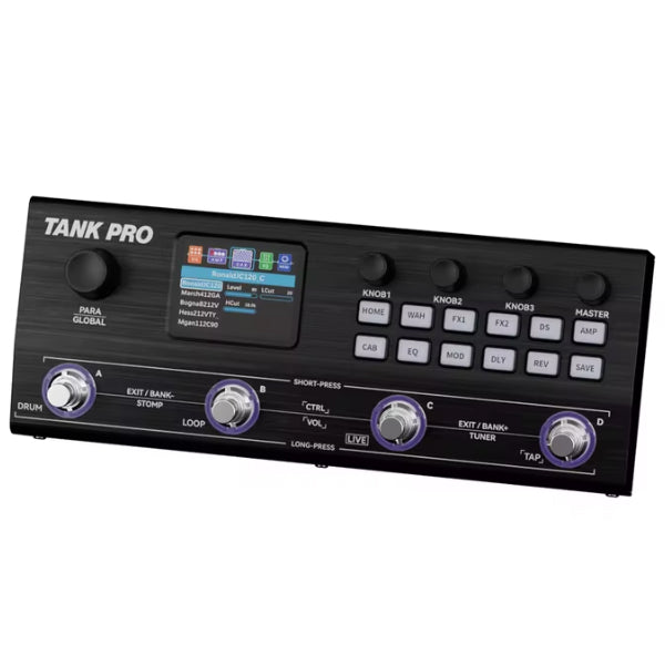 M-VAVE Tank Pro Portable Multi Effect Pedal with Built In Battery and Bluetooth