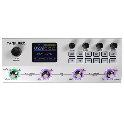 M-VAVE Tank Pro Portable Multi Effect Pedal with Built In Battery and Bluetooth