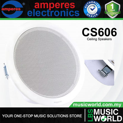 Amperes CS606 6 Inch 6Watt Dual Cone Speaker Ceiling Installation Loudspeaker