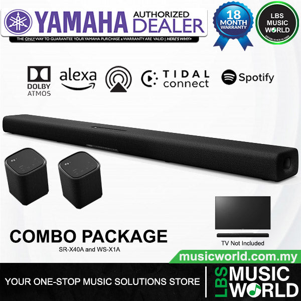 Yamaha SR-X40A Sound Bar with Dolby Atmos® and Alexa Built-In (SRX40A)