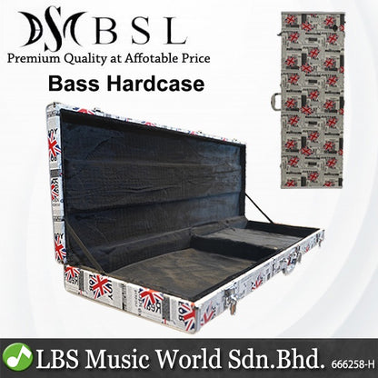 BSL BWC1 Bass Guitar Hardcase Designed Rectangle, Standard All Size Guitar