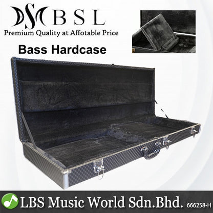 BSL BWC1 Bass Guitar Hardcase Designed Rectangle, Standard All Size Guitar
