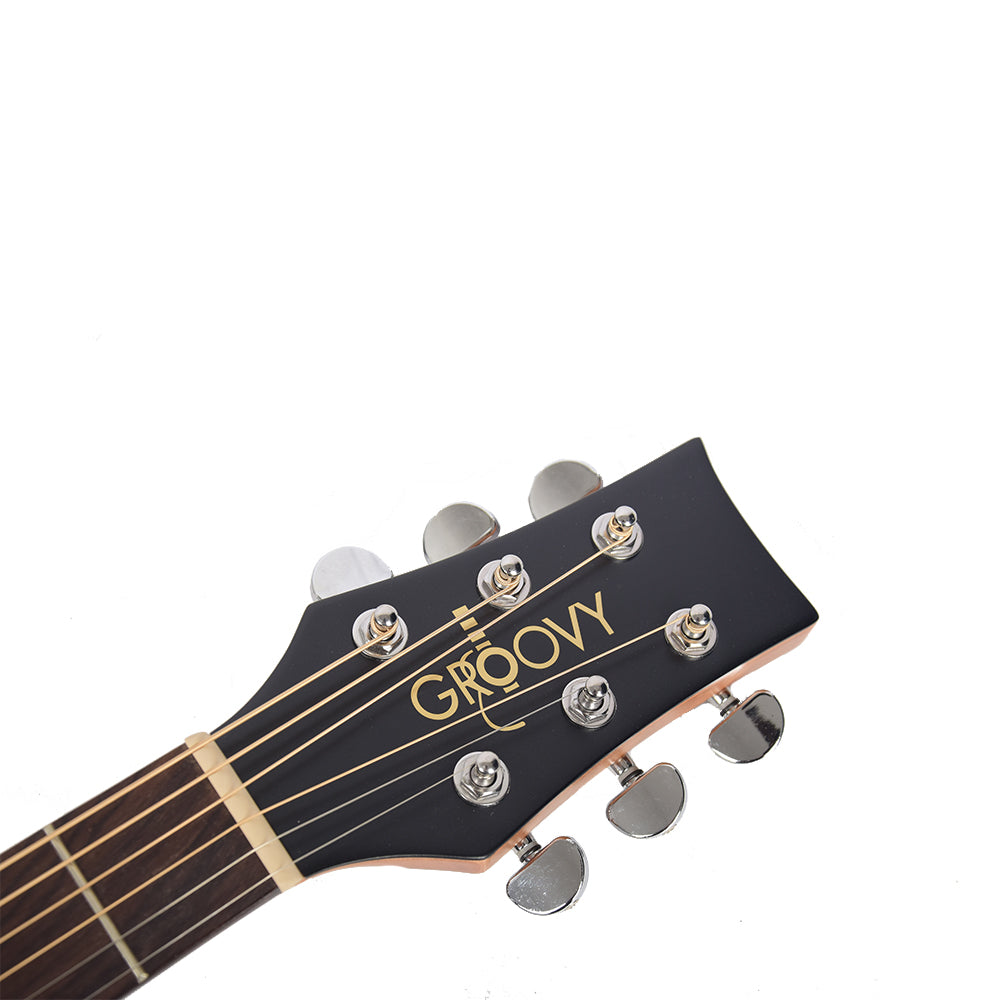 Groovy GMJMH-EQ 38 Inch Acoustic Electric Guitar with Bag and Pickup (GMJ)