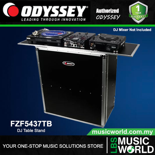ODYSSEY FZF5437TB Flight Zone DJ Coffin Case for Dual Turntables and Mixer