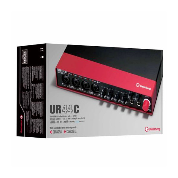 Steinberg UR44C 6X4 USB Type C Audio Interface with Cubase AI and Cubasis LE (UR44)