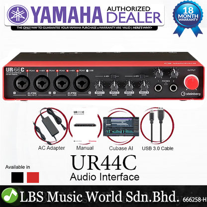 Steinberg UR44C 6X4 USB Type C Audio Interface with Cubase AI and Cubasis LE (UR44)