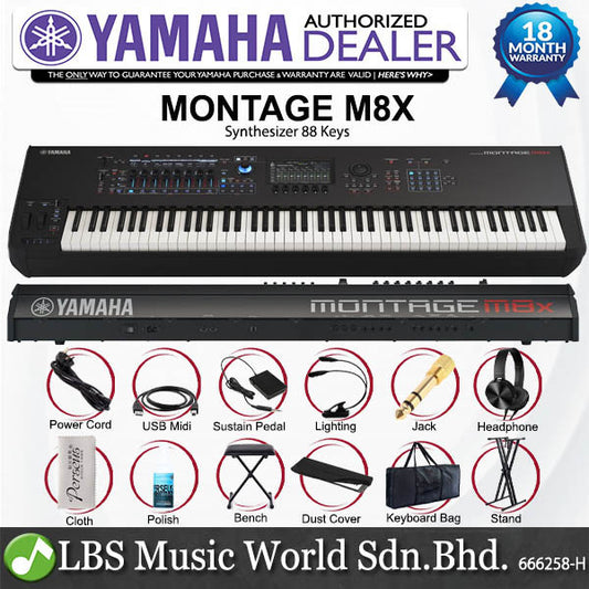 Yamaha Montage M8X 88 Key Synthesizer Music Workstation GEX Keyboard - Full Package