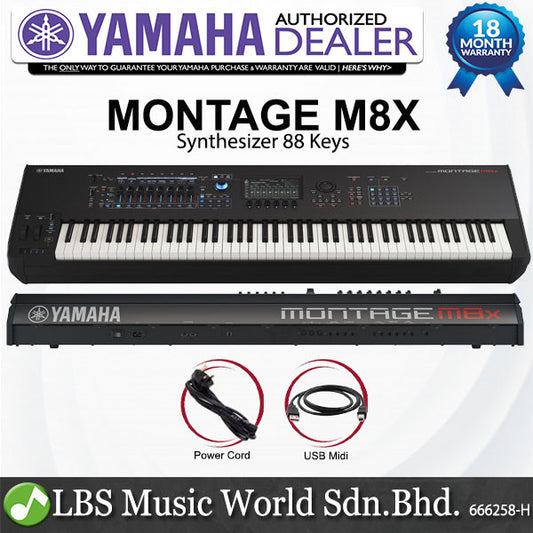 Yamaha Montage M8X 88 Key Synthesizer Music Workstation GEX Keyboard - Basic Package