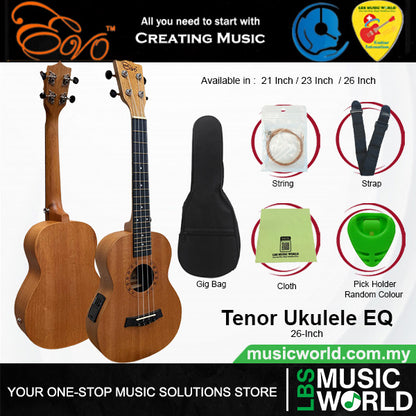 Evo Soprano UK21EQ / Concert UK23EQ / Tenor UK26EQ - Hawaiian Nylon String