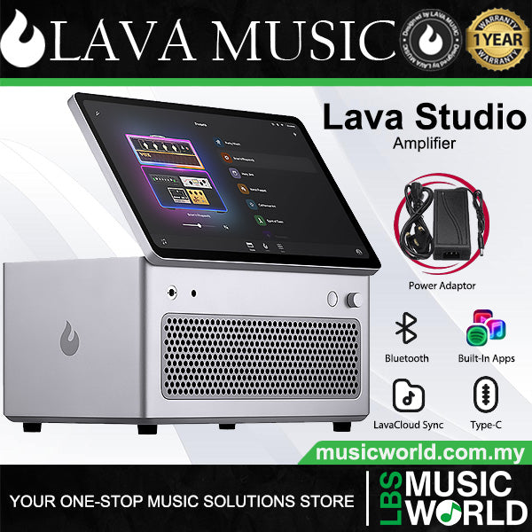 Lava Music Lava Studio 40 Watt All In One Advanced Amplifier with Touch Screen and Bluetooth