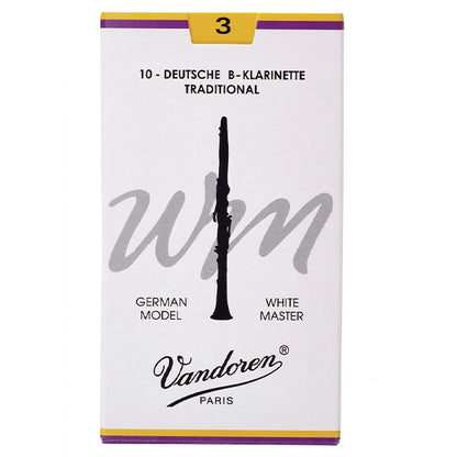 Vandoren Paris Bb German Clarinet White Master Reed Loose Pack - 1 Each