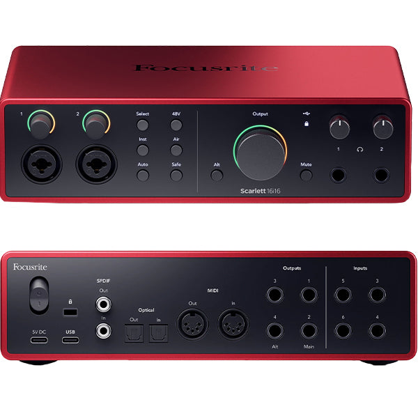 Focusrite Scarlett 16i16 4th Gen 16 In 16 Out USB Audio Interface with Software