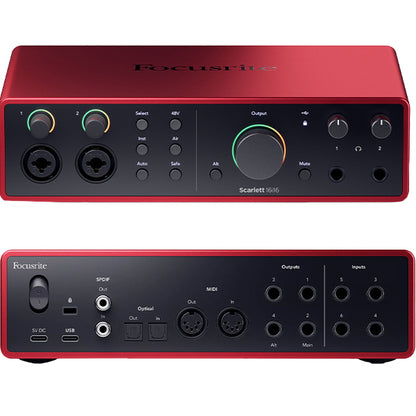 Focusrite Scarlett 16i16 4th Gen 16 In 16 Out USB Audio Interface with Software