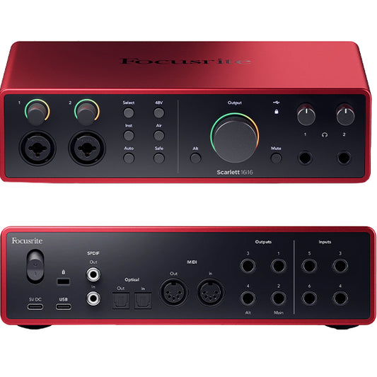 Focusrite Scarlett 16i16 4th Gen 16 In 16 Out USB Audio Interface with Software