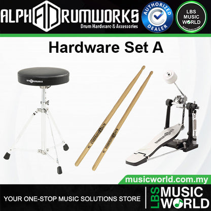 Alpha Drumworks Heavy Duty Hardware Set Package All in One for Drummer