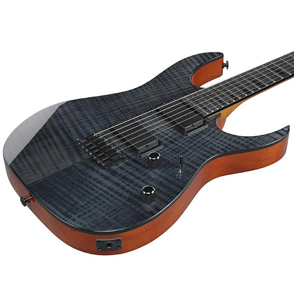 Ibanez GRGR221FA Okoume Body Electric Guitar with HH Pickup and Bound Purpleheart Fretboard - Transparent Indigo Black