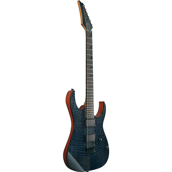Ibanez GRGR221FA Okoume Body Electric Guitar with HH Pickup and Bound Purpleheart Fretboard - Transparent Indigo Black