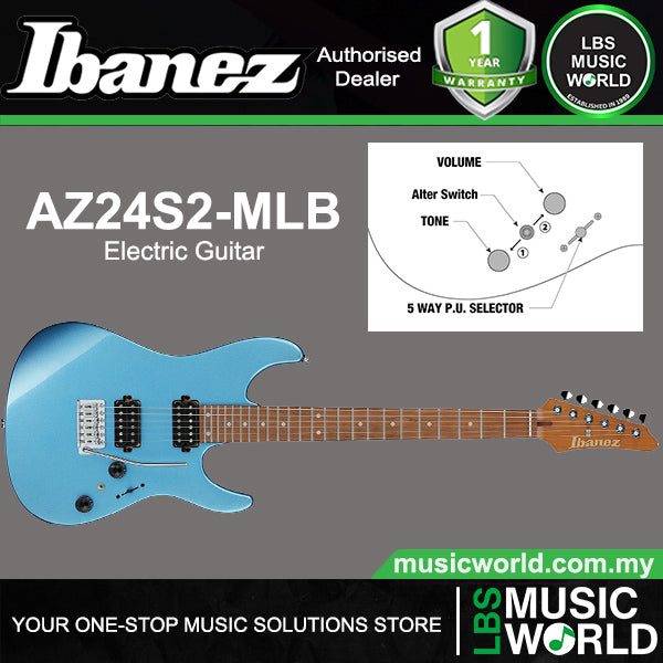 Ibanez AZ24S2 Alder Body Electric Guitar with HH Pickup and Jatoba Fretboard