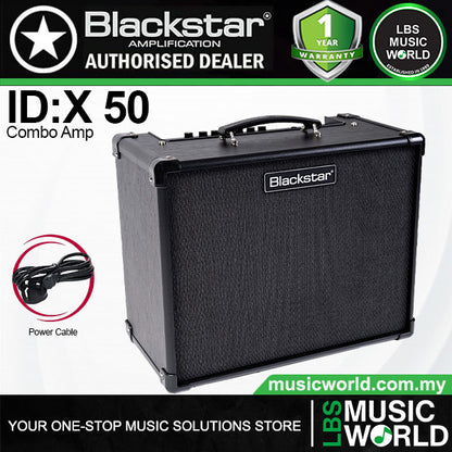 Blackstar ID:X 50 50 Watt Guitar Combo Amplifier Built In Tuner with OLED Display Screen (IDX50)
