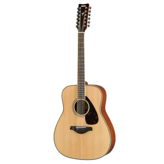 Yamaha FG820-12 Dreadnought Solid Spruce Top 12 String Acoustic Guitar With Package - Natural (FG82012)