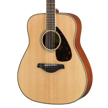 Yamaha FG820-12 Dreadnought Solid Spruce Top 12 String Acoustic Guitar With Package - Natural (FG82012)