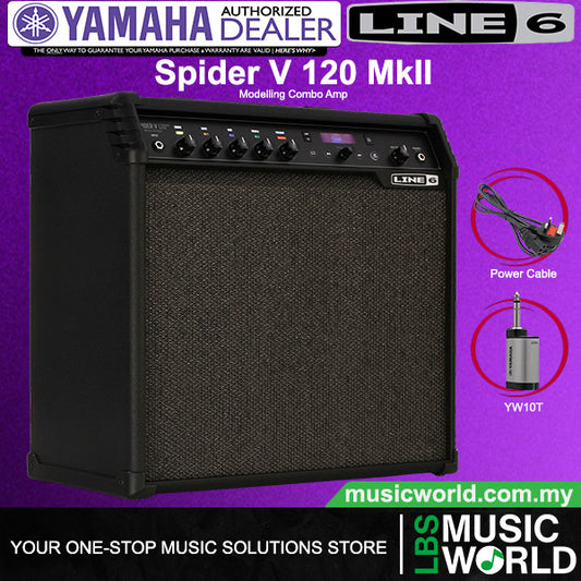 Line 6 Spider V 120 MkII 120 Watt 1X12 Inch Modeling Combo Electric Guitar Amplifier with 200 Amp Preset (V120)