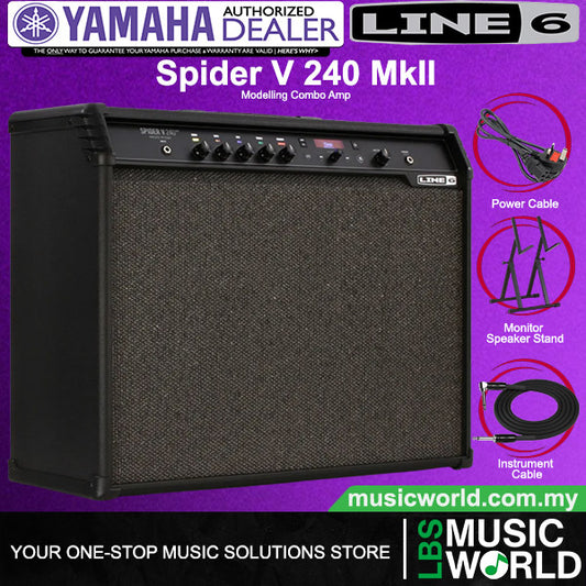 Line 6 Spider V 240 MkII 240 Watt 2X12 Inch Modeling Combo Electric Guitar Amplifier with 200 Amp Preset (V2 MkII 240 Watt 2X12 Inch Modeling Combo Electric Guitar Amplifier with 200 Amp Preset (V240)