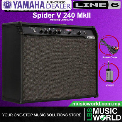 Line 6 Spider V 240 MkII 240 Watt 2X12 Inch Modeling Combo Electric Guitar Amplifier with 200 Amp Preset (V2 MkII 240 Watt 2X12 Inch Modeling Combo Electric Guitar Amplifier with 200 Amp Preset (V240)