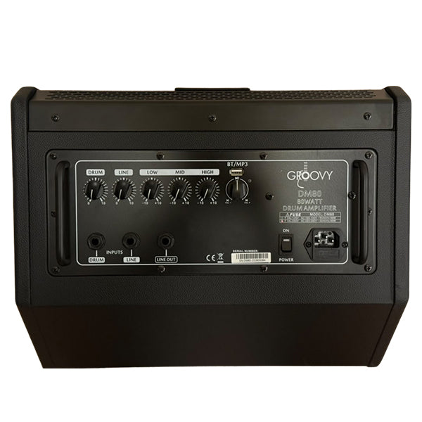 Groovy DM80 80 Watt 10 Inch Personal Monitor Electronic Drum Amplifier Speaker Amp with Bluetooth