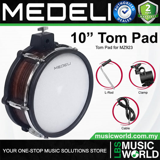 Medeli 10 Inch Tom Pad Dual Zone for MZ923 Drum Set Kit