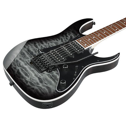 Ibanez RG450QMB Meranti Body Jatoba Fretboard Electric Guitar with HSH Pickup - Transparent Gray Burst